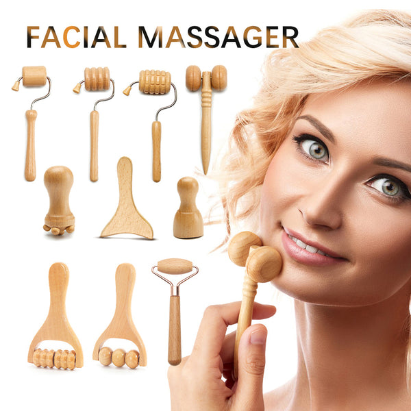 Mini Wood Therapy Face Roller